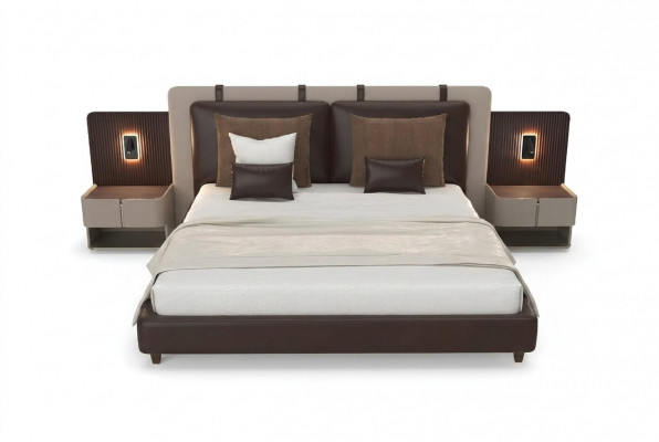 Luxus Schlofkummer Nuetsdësch Better Bett 3-deeleche Komplett Set Design Ariichtung