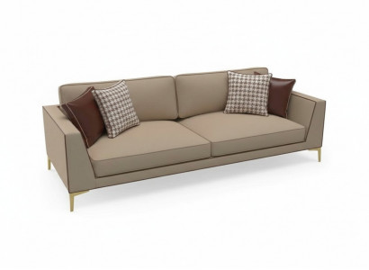 Design Sofa Couch Polster 3 Sëtz Sofas Couchen Sëtz Garnitur Stoff 240cm