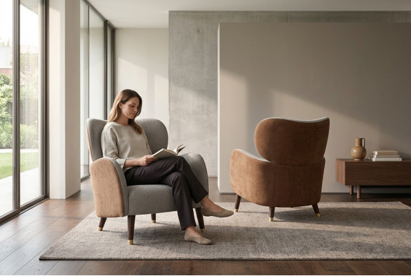 Fautuell Gro Wunnzëmmer Miwwelen Design Modern Luxus Einsëtzer Fernsehsessel