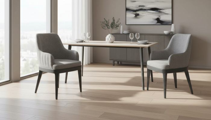 Modern Stillen Stoff Holz Design Stull Loungestull Luxus Polster Stoff