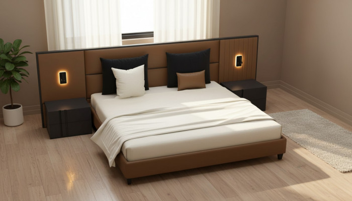 Luxus Schlofkummer Nuetstand Better Bett 3-Stéck Design Ariichtung Komplett Set