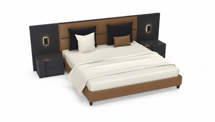 Luxus Schlofkummer Nuetstand Better Bett 3-Stéck Design Ariichtung Komplett Set