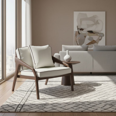 Luxus Sëtz Relax Konschtläder Lounge Polster Fauteuil Design Sëtz Neit