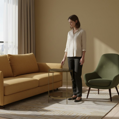 Bäistelltësch Glas stilvoll nei luxuriéis modern Gro Couchtisch Nei