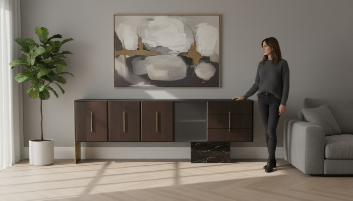 Moderne Sideboard Holz Kommoden Miwwelen Luxus Design TV Ständer nei