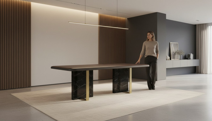 Modernen Iessdësch Dësch Iesszëmmer Wunnzëmmer Luxus Design Dëscher Nei