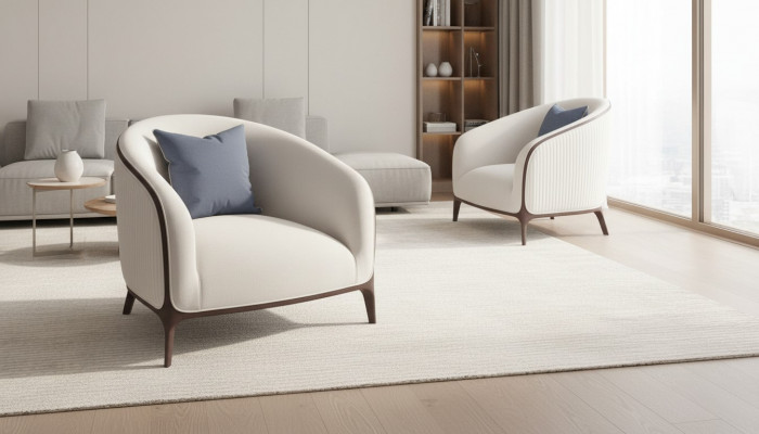 Sëtz Design Canapé 1 Sëtz Textil Lounge Këssen Luxus Sëtz Relax