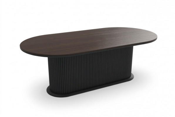 Designer Dësch Iesszëmmerdësch Oval Dëscher aus Holz Modern Miwwelen Nei