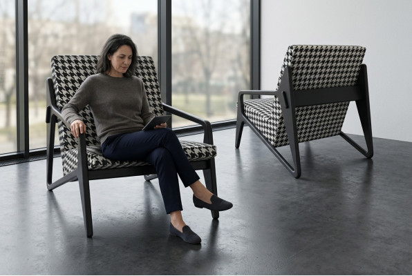 Luxus Fauteuil Wunnzëmmer Textil Fauteuil Modern Design Polsterung Nei