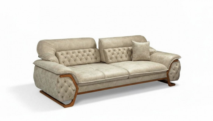 Chesterfield Verstellbarer Réck Dräisëtzer Sofa Luxus Cours Moebel