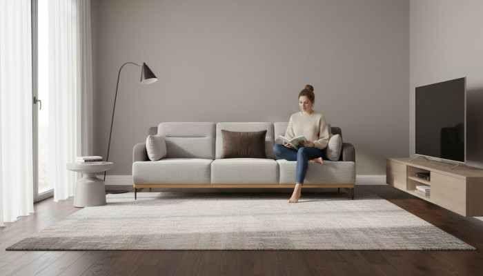 Canapé 3 Plaz Design Canapéë Polstersofaen Stoff Relax Moderne 225cm