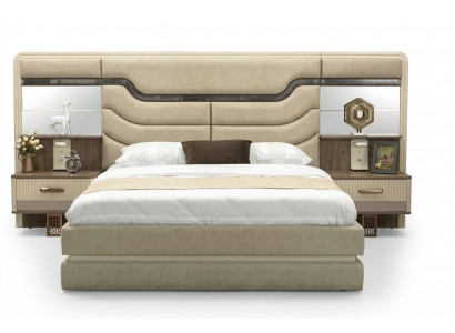 Miwwelen Better Luxus Bett 2x Nuetsdëscher 3 tlg. Schlofzëmmer Set Design