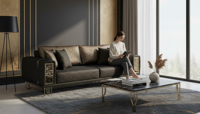 Canapé 3 Plazen Design Canapéen Couchen Canapé 3 Plazen Textil Modern Nei