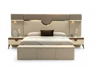 Set 3stéck Schlofkummer Garnitur Bett 2x Nuetsdësch Stil Stilvoll Miwwelen Better