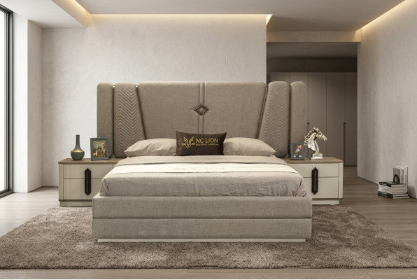 Bett Nachtduch 3tlg Schlofzëmmer Set Stilvoll Design Modern Luxus Better