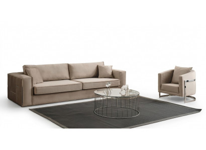 Canapé-Set 2 Deeler Wunnzëmmer Komplett Canapé-Garnitur 3+1 Sëtz Möbelen Textil
