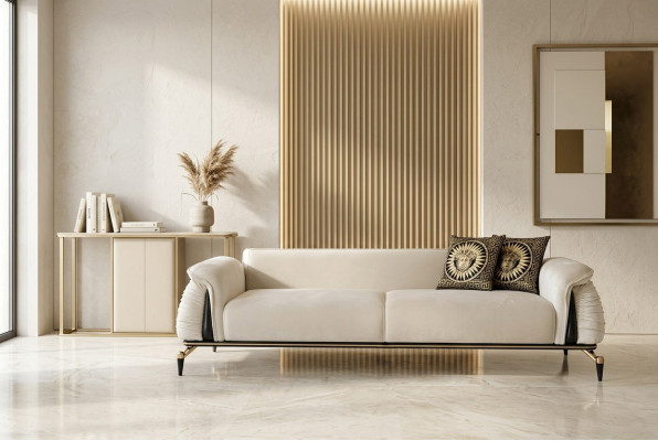 Stilvoll Dräisëtzert Sofa Wunnzëmmer Perfekt Textil Sofa Polster Couchen