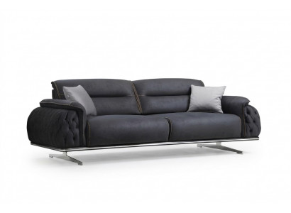 Perfekt flaacht 3-Sëtzer Sofa fir Wunnzëmmer Textil Polster Miwwelen nei Luxus