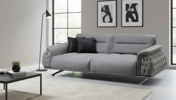 Designer mëll 3-Sëtzer Sofa fir Wunnzëmmer Textilpolstermöbel nei Luxus