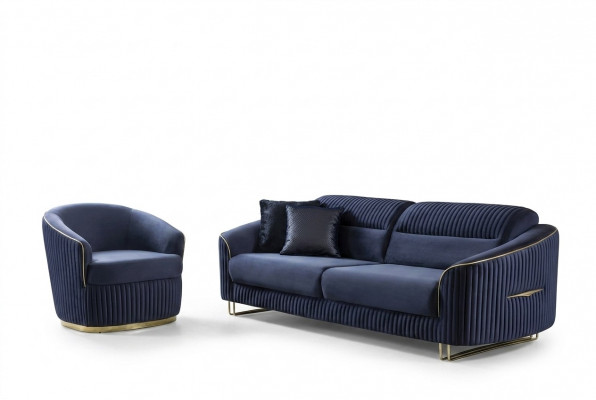 Sofa-Garnitur 3+1 Sëtzer Miwwelen Modern Set Design Sofa Nei 2tlg. Stoff Couch