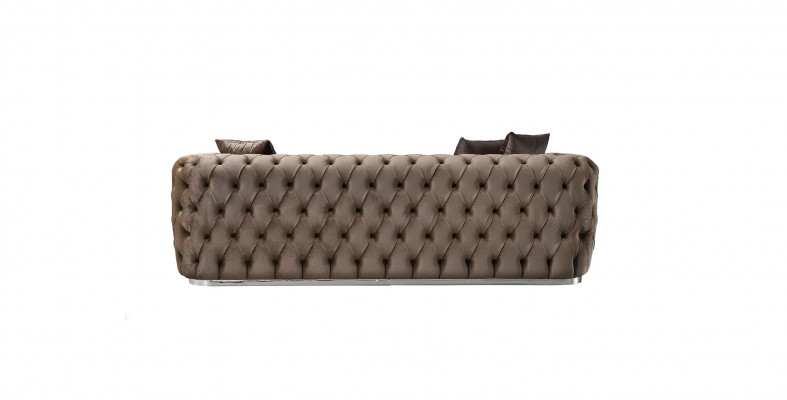 Canapé 3 Sëtz Polstercanapé Brong Textil Sëtz Design Couche Modern Chesterfield