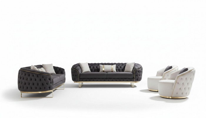 luxuriéis Sofagarnitur 4 Stéck 3+3+1+1 Sëtz Sofa Couchen Miwwel Couch Wunnzëmmer