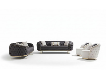 luxuriéis Sofagarnitur 4 Stéck 3+3+1+1 Sëtz Sofa Couchen Miwwel Couch Wunnzëmmer