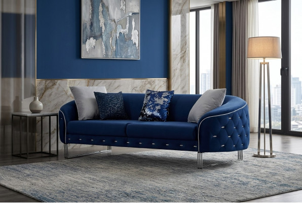 Designer Sofa 3 Sëtzer Chesterfield Couch Polster Sofas Design Blo
