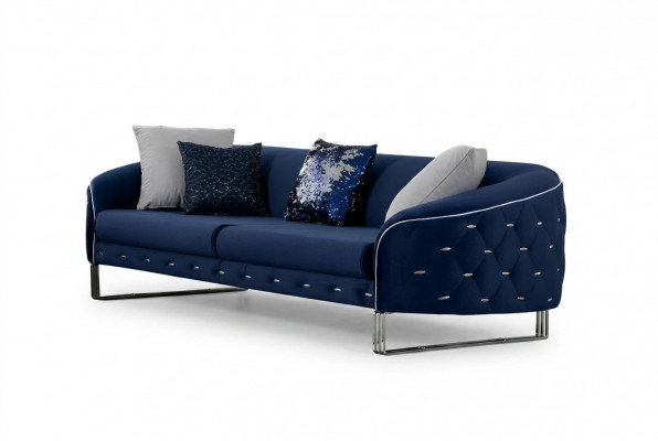 Designer Sofa 3 Sëtzer Chesterfield Couch Polster Sofas Design Blo
