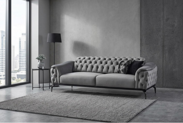 Designer Sofa 3 Plazen Chesterfield Couch Polstersalonen Design Gro Sëtzpolster