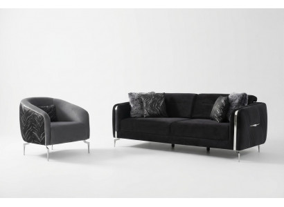 Modern Sofa Garnitur 2 Stéck Wunnzëmmer Luxus Sofa Garnitur 3+1 Sëtz Miwwelen