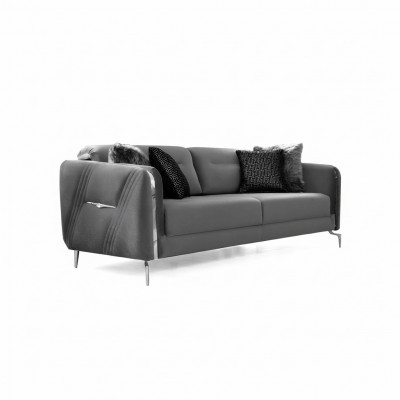 Luxus Canapé Dräisëtzer Modern Polster Stoff 3 Sëtzer Wunnzëmmer 235cm