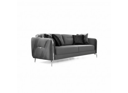 Luxus Canapé Dräisëtzer Modern Polster Stoff 3 Sëtzer Wunnzëmmer 235cm