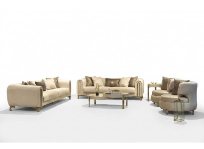Sofa Garnitur 3+3+1 Sëtzer Sëtzpolster Couch Set Design Sofa Neiw 4-Stéck Stoff