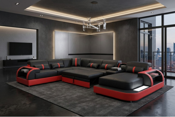 Luxus Couch Polster Miwwelen Eckgarnitur Wunnlandschaft Couchen Polster Ecksofa