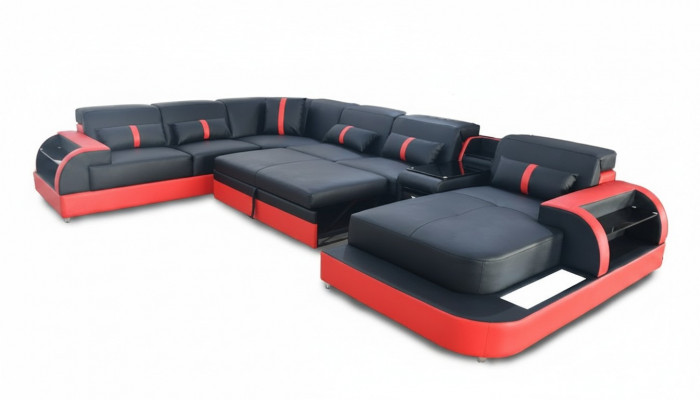 Luxus Couch Polster Miwwelen Eckgarnitur Wunnlandschaft Couchen Polster Ecksofa