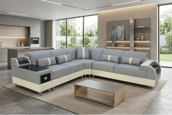 Ecksofa L-Form Sofa Canapé Design Polster Modern Eckgarnitur Gro.