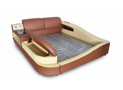 Multifunktiounsbett Luxus Hotel-Duebeltbett Design Miwwelen 180x200