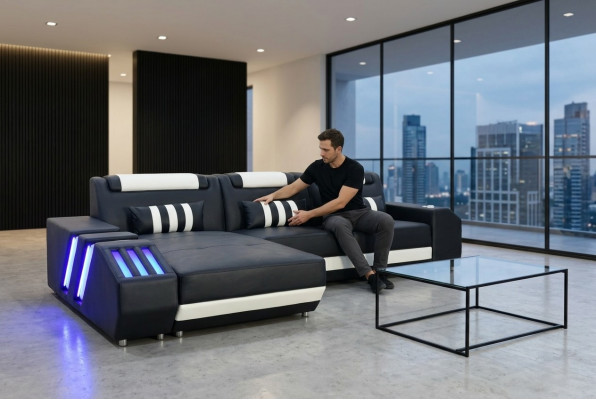 Ecksofa Eckgarnitur Canapé Couch Polster Wunnlandschaft Garnitur L Form