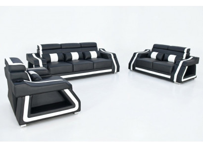 Sëtzgrupp 3+2+1 Sofa Set Design Couch Polster Canapee Couch Modern Set Garnitur