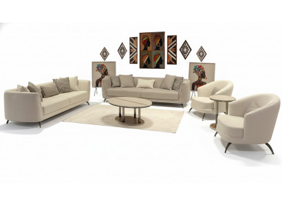 Luxus Sofagarnitur 3+3+1+1 Sitzer Set Design Sofa Polster Couchen Modern 4tlg