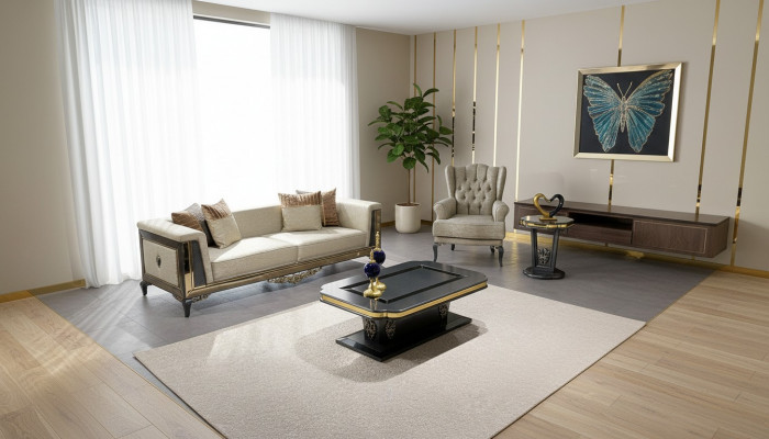 Design Sofas Polstersofaen Textil Relax Sofagarnitur 3+1 Sëtz Set