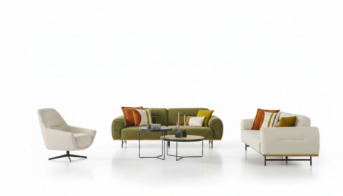 Design Wunnzëmmer Set 2-Stéck Luxus Miwwelen Béischte Faarf Modern Neiheet