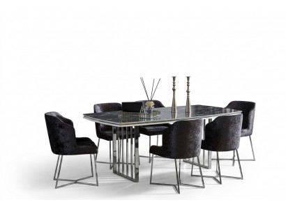 Villen Möbel xxl Anrichte Esstisch Stuhlgruppe Garnitur Esszimmer 7tlg.