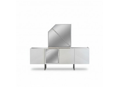 Hellgraue Anrichte Exklusive Kommode Wohnzimmer Sideboard Holz Möbel