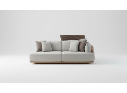 Luxuriéisen 3-Sëtzer Sofa Helleg Faarw Modern Miwwelen am Wunnzëmmer