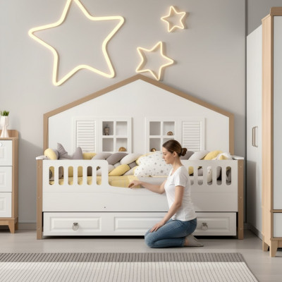 Perfekt Kannerzëmmer Bettrahmen Kannerzëmmerméubel Liicht Holz Neiaart.