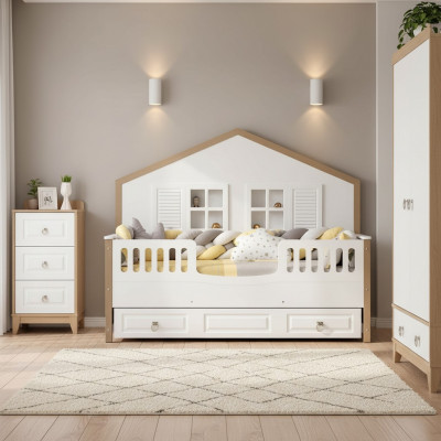 Perfekt Kannerzëmmer Bettrahmen Kannerzëmmerméubel Liicht Holz Neiaart.