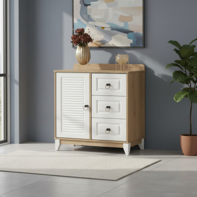 Perfekt Kand Kommode 94 cm luxuriéis Kandermöbel Hell Holz