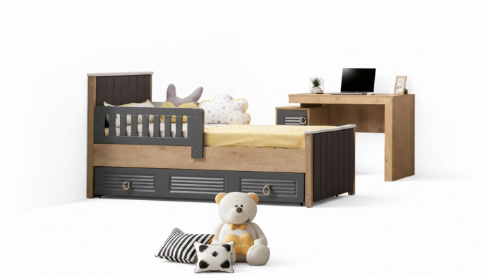 Bettgestell Kandebett Bett Kannerzëmmer Kannerzëmmermiwwelen Gro Holz